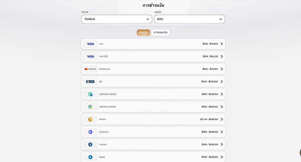 การชำระเงินของคาสิโน LongFu88